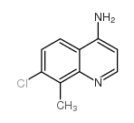 4-氨基-7-氯-8-甲基喹啉结构式