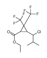 ethyl 3-(1-chloro-2-methylpropyl)-2,2-bis(trifluoromethyl)cyclopropane-1-carboxylate结构式