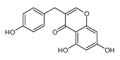 5,7-dihydroxy-3-[(4-hydroxyphenyl)methyl]chromen-4-one结构式