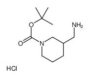 3-(氨基甲基)-1-N-BOC-哌啶盐酸盐结构式