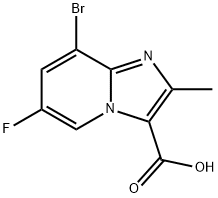 8-BROMO-6-FLUORO-2-METHYL-IMIDAZO[1,2-A]PYRIDINE-3-CARBOXYLIC ACID Structure