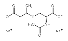 N-乙酰基-S-(3-羧基-2-丙基)-L-半胱氨酸二钠盐(非对映异构体混合物)结构式