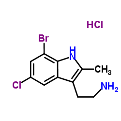 2-(7-Bromo-5-chloro-2-methyl-1H-indol-3-yl)ethanamine hydrochloride (1:1) Structure