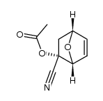 2-endo-acetoxy-7-oxabicyclo[2.2.1]hept-5-ene-2-exo-carbonitrile结构式