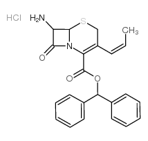 7-Amino-8-oxo-3-(cis-prop-1-enyl)-5-thia-1-azabicyclo[4.2.0]oct-2-ene-2-carboxylic acid diphenylmethyl ester hydrochloride picture