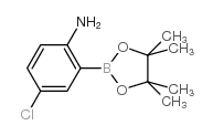 4-氯-2-(4,4,5,5-四甲基-1,3,2-二氧硼杂环戊烷-2-基)苯胺结构式