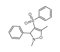 2,5-dimethyl-3-phenyl-4-phenylsulphonyl-2,3-dihydroisoxazole Structure