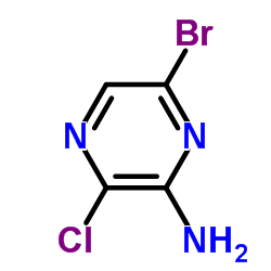 6-Bromo-3-chloro-2-pyrazinamine structure