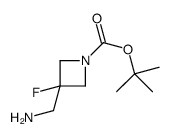 3-(氨基甲基)-3-氟氮杂丁烷-1-羧酸叔丁酯结构式