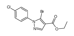 5-溴-1-(4-氯苯基)-1H-吡唑-4-羧酸乙酯结构式