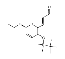 (E)-3-((2R,3R,6S)-3-((tert-butyldimethylsilyl)oxy)-6-ethoxy-3,6-dihydro-2H-pyran-2-yl)acrylaldehyde Structure