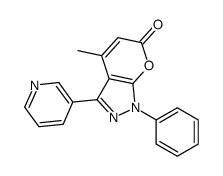 4-methyl-1-phenyl-3-pyridin-3-ylpyrano[2,3-c]pyrazol-6-one Structure