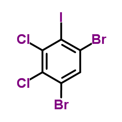 1,5-Dibromo-2,3-dichloro-4-iodobenzene结构式