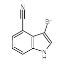 3-溴-4-氰基吲哚结构式