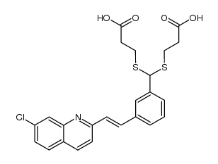 5-(3-(2-(7-chloroquinolin-2-yl)ethenyl)phenyl)-4,6-dithianonanedioic acid Structure