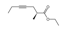 (+)-(S)-2-methylhept-4-ynoic acid ethyl ester结构式