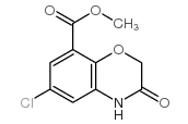6-氯-3,4-二氢-3-氧代-2H-1,4-苯并恶嗪-8-甲酸甲酯结构式