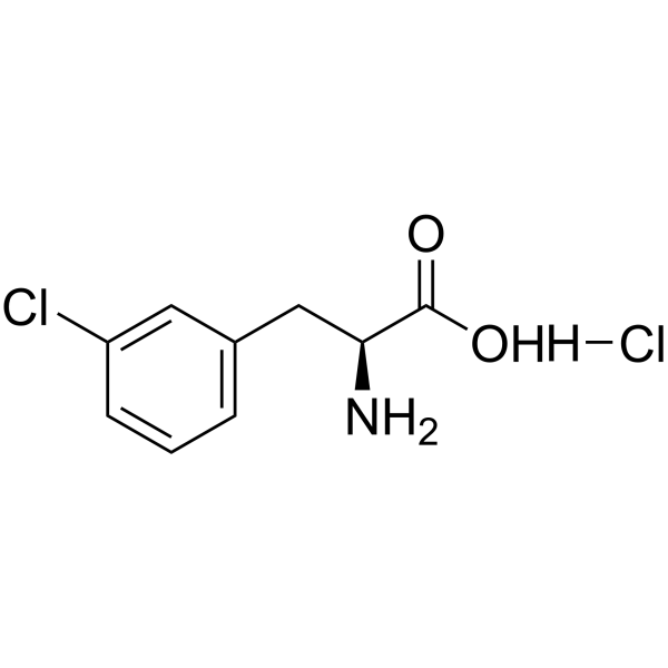 3-氯-L-苯丙氨酸盐酸盐结构式