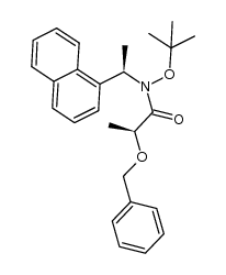 (S)-2-(benzyloxy)-N-(tert-butoxy)-N-((R)-1-(naphthalen-1-yl)ethyl)propanamide结构式