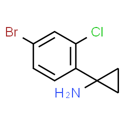 1-(4-bromo-2-chlorophenyl)cyclopropan-1-amine hydrochloride Structure