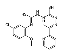 1-(5-chloro-2-methoxyphenyl)-3-[[(E)-1-pyridin-2-ylethylideneamino]carbamothioylamino]thiourea Structure