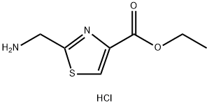 2-(氨基甲基)-1,3-噻唑-4-羧酸乙酯二盐酸盐结构式