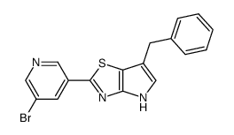 6-benzyl-2-(5-bromopyridin-3-yl)-4H-pyrrolo[2,3-d][1,3]thiazole结构式