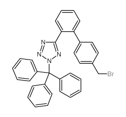 5-[4'-(Bromomethyl)-1,1'-biphenyl-2-yl]-2-triphenylmethyl-2H-tetrazole Structure
