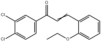 (2E)-1-(3,4-二氯苯基)-3-(2-乙氧基苯基)丙-2-烯-1-酮结构式