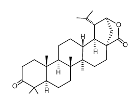 21β-hydroxy-3-oxo-lupan-28-oic acid-lactone结构式