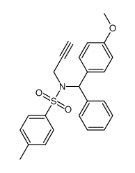N-((4-methoxyphenyl)(phenyl)methyl)-N-tosylprop-2-yn-1-amine Structure