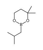 4,4-dimethyl-2-(2-methylpropyl)-1,3,2-dioxaborinane结构式