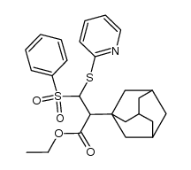 ethyl 2-(adamantan-1-yl)-3-(phenylsulfonyl)-3-(pyridin-2-ylthio)propanoate Structure