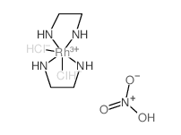 Dichlorobis(ethylenediamine)rhodium(1+) nitrate (OC-6-12)-结构式