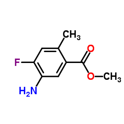 Methyl 5-amino-4-fluoro-2-methylbenzoate结构式