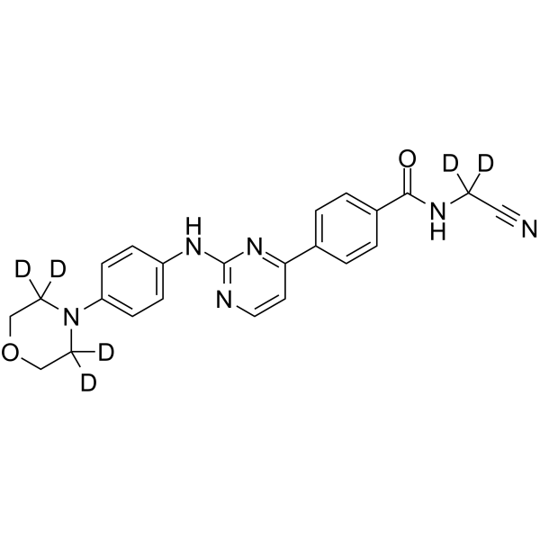 Momelotinib-3,3,5,5-d6结构式