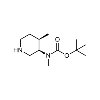 tert-Butyl N-methyl-N-[(3R,4R)-4-methylpiperidin-3-yl]carbamate Structure