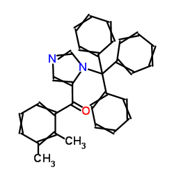 (2,3-二甲基苯基)(1-三苯甲游基-1H-咪唑-5-基)甲酮结构式