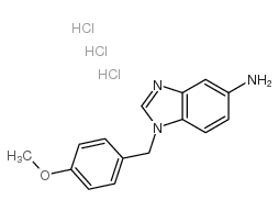 1-(4-甲氧基苄基)-1H-苯并咪唑-5-胺三盐酸盐结构式