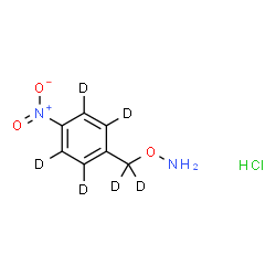 O-4-硝基苯甲基羟胺-d6盐酸结构式