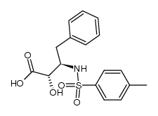(2S,3R)-2-hydroxy-4-phenyl-3-(tosylamino)butanoic acid结构式