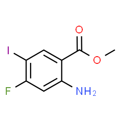 2-氨基-4-氟-5-碘苯甲酸甲酯结构式