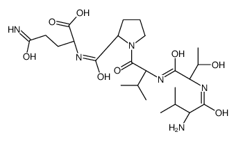 (2S)-5-amino-2-[[(2S)-1-[(2S)-2-[[(2S,3R)-2-[[(2S)-2-amino-3-methylbutanoyl]amino]-3-hydroxybutanoyl]amino]-3-methylbutanoyl]pyrrolidine-2-carbonyl]amino]-5-oxopentanoic acid Structure