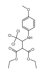 diethyl 2-(2,2,2-trichloro-1-((4-methoxyphenyl)amino)ethyl)malonate结构式