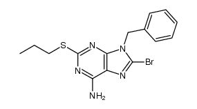 6-Amino-9-benzyl-8-bromo-2-(propylthio)purine结构式