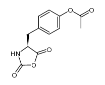 (S)-4-(4-acetoxy-benzyl)-oxazolidine-2,5-dione结构式