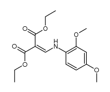 diethyl 2-(((2,4-dimethoxyphenyl)amino)methylene)malonate结构式