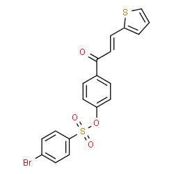 4-[3-(2-THIENYL)ACRYLOYL]PHENYL 4-BROMOBENZENESULFONATE structure