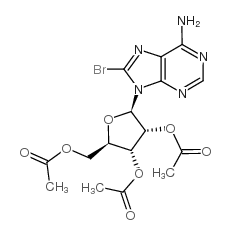 8-溴-2',3',5'-三-O-乙酰腺苷结构式