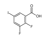 2,3-二氟-5-碘苯甲酸结构式